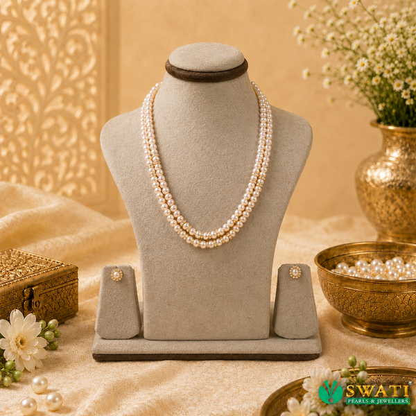 Pink Pearl Semi Round Mala