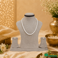 White Oval Shape Mala