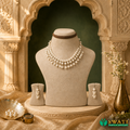 Pink Pearl With Silver Chowkar
