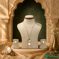 Big Size Pearls With Silver Chain