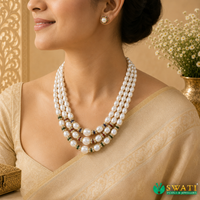 White Pearls Graded Multi Combination Mala