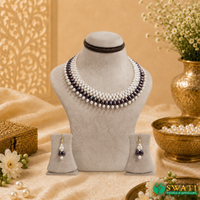 Black And White Jali Necklace