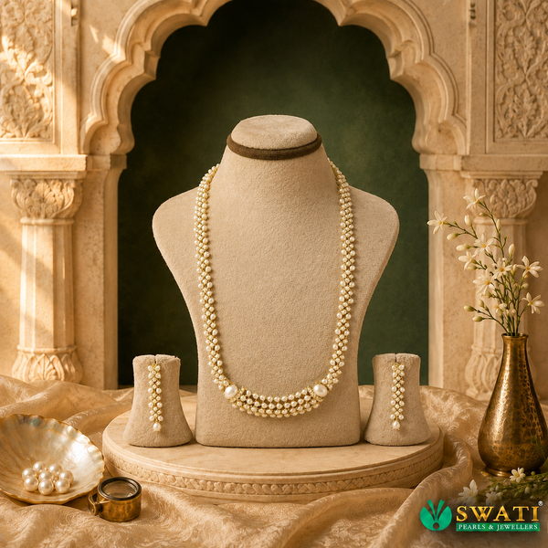 White Pearls AD Long Set