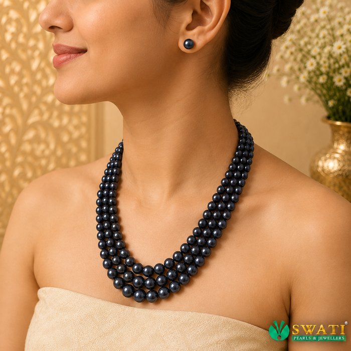 Black Graded Mala 3rows
