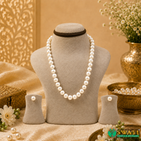 White Pearl Round Mala