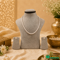 Pink Pearl 0val Shape Mala
