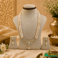 Pink Pearl White Stone 2 Rows