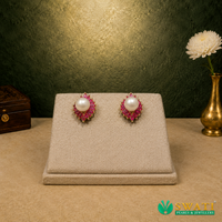 Red Stone Pearls Tops