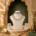 White Pearls White Stone Set
