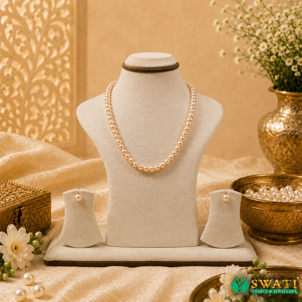 Pink Pearl Round Shape Mala