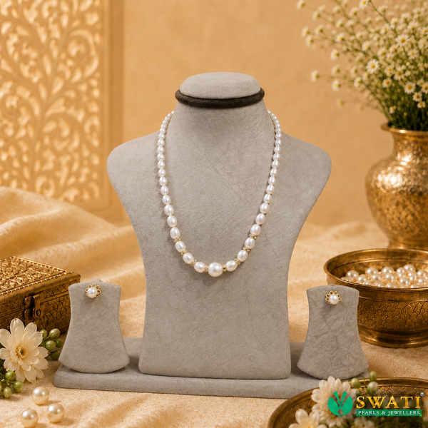 White Oval Shape Graded