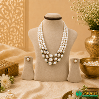 White Pearls Graded Multi Combination Mala