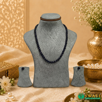 Black Semi Round Mala