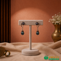 Black Pearls Copper Gold Plated Hanging