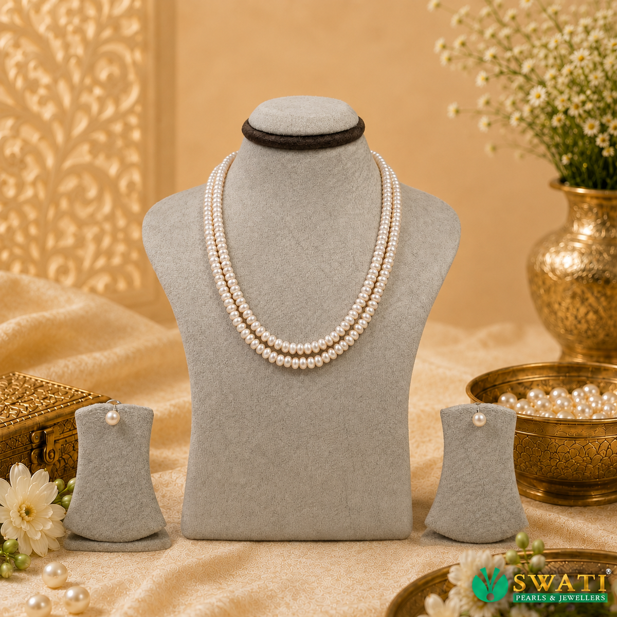 Pink Pearl Mala 2rows