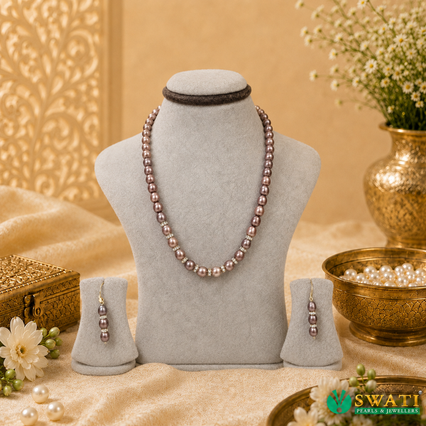 Copper Oval Shape Even Size Mala