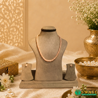 Pink Semi Round Mala Plain