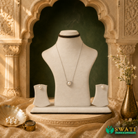 White Pearls With Silver Chain
