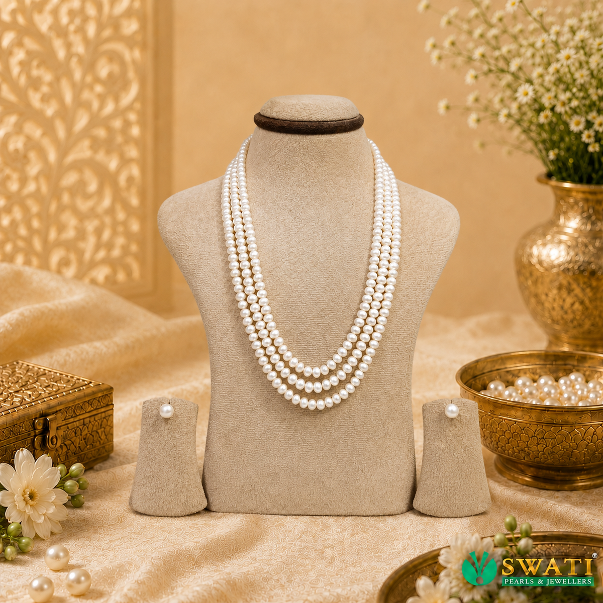 Pink Half Round Mala