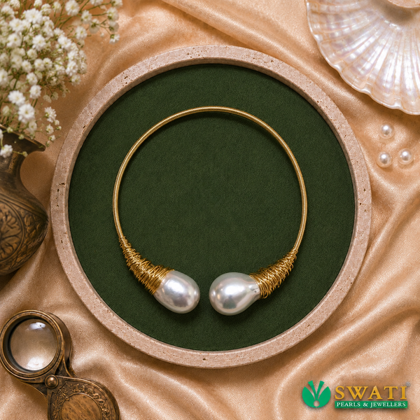 White Baroque Pearl Bracelet