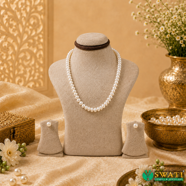 White Pearls Half Round