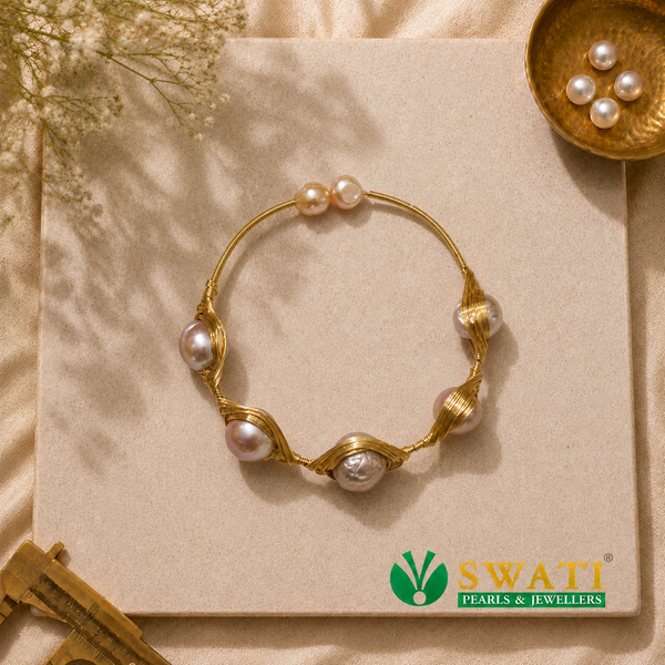 Pink Baroque Pearl Bracelet